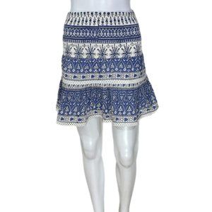 PRE-OWNED - Bell Purple Printed Mini Skirt Size XS